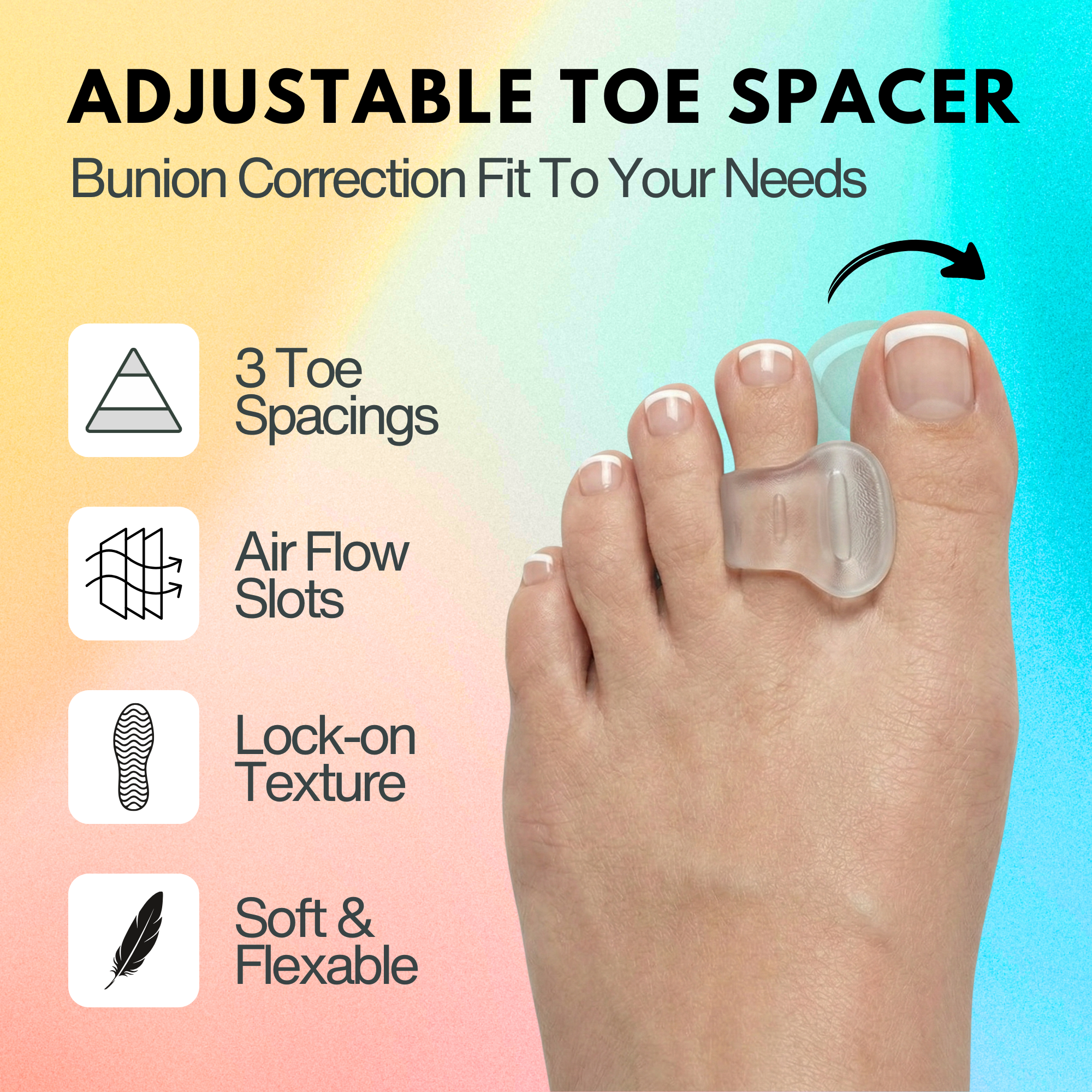 Adjustable Gel Toe Spacer