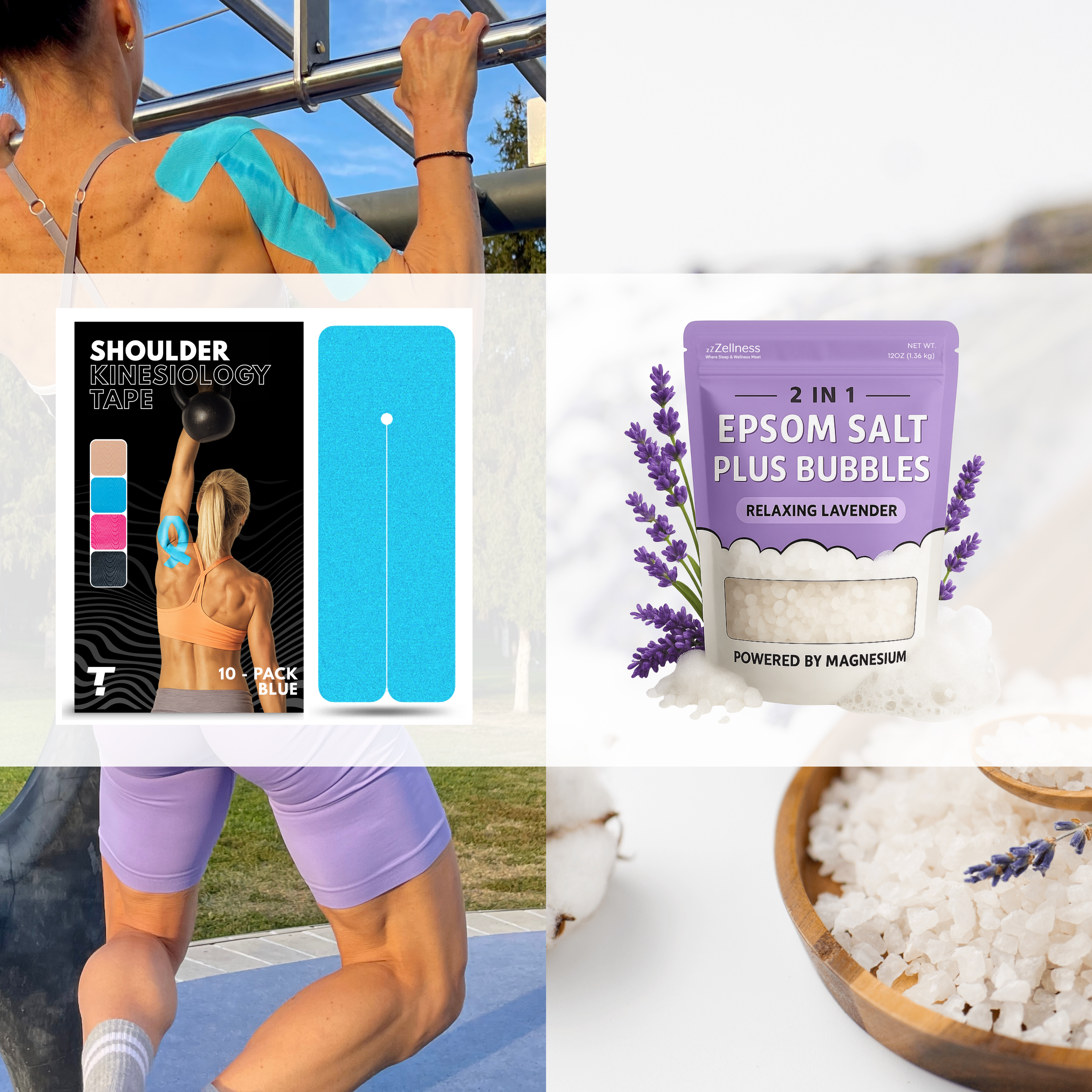 Shoulder Tape & Epsom Soak Combo